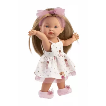 Muñeca Llorens Valeria 28 cm – rasgos realistas, cuerpo blando, cabeza y extremidades de vinilo