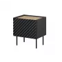 Mesita de noche Cama ONDA 50x40x54 cm negro MDF/aglomerado set de 2