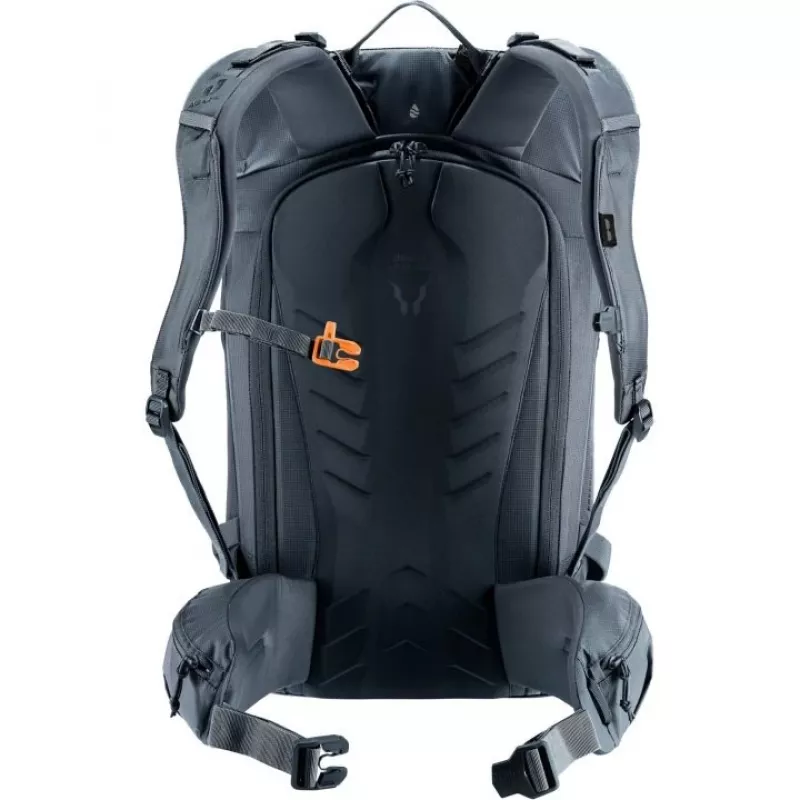 Mochila DEUTER Freerider Pro 34+ — mochila técnica de esquí de travesía freeride, 34 L, negra, portacasco, cinturón lumbar