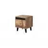 Cama Meble NORD mesita de noche, juego de 2 uds., 40×38×45 cm, roble Wotan/antracita