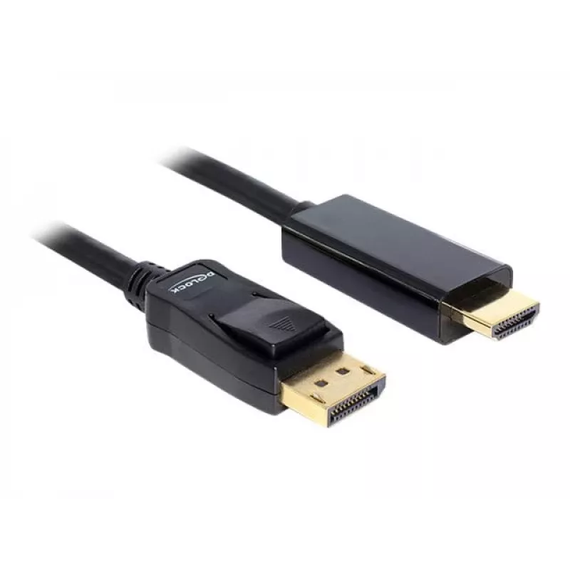 Cable Delock DisplayPort 1.1 conector macho > conector macho High Speed HDMI-A pasivo 3 m negro (82435)