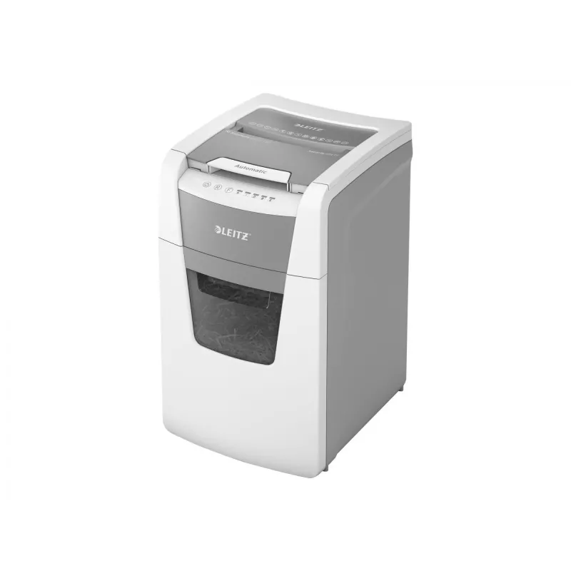 Destructora de documentos automática Leitz IQ Autofeed Office 150 P4, corte en partículas, 22 cm, 4 x 30 mm, 44 L, 350 hojas, 55 dB