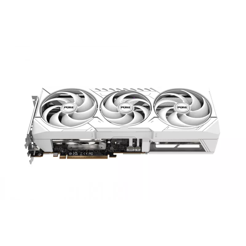 Tarjeta gráfica Sapphire Radeon RX 9070 XT — 16 GB GDDR6, PCIe 5.0, 256 bits, 320 mm, 3 ranuras, blanco