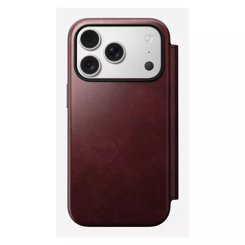 Funda para móvil Nomad Modern Leather Folio para Apple iPhone 17 Pro, 6,3