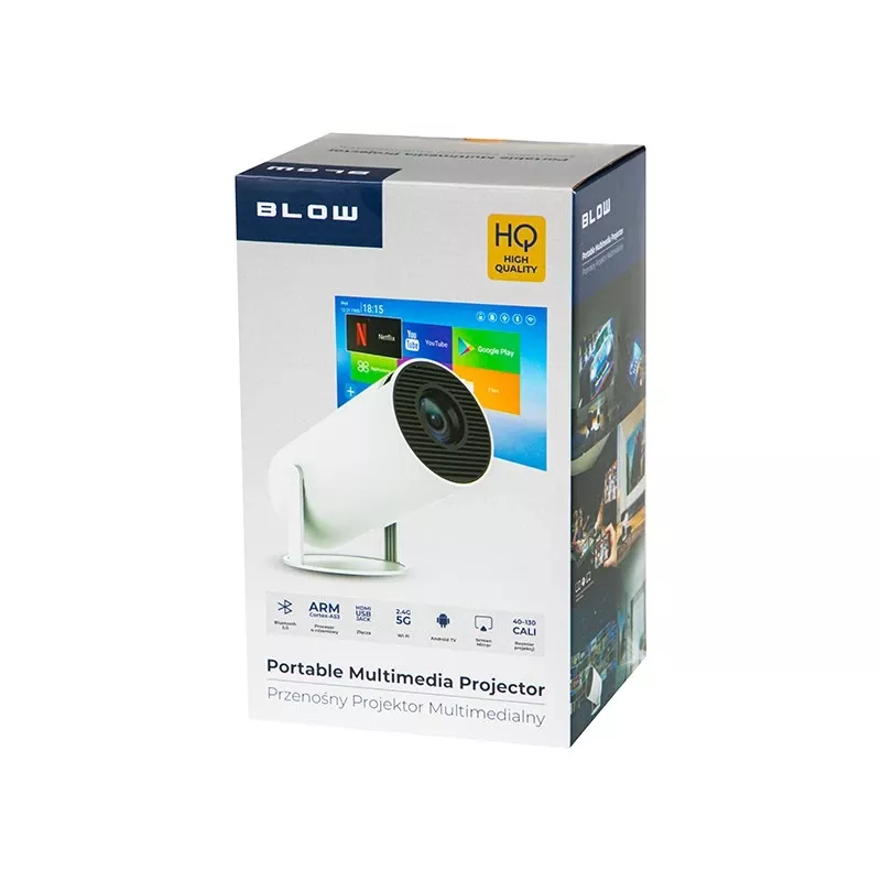 Proyector WiFi con mando a distancia Android TV 130 inch 4K Full HD HY300 Pro LED