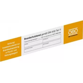 OBO Bettermann señal de advertencia de ingeniería eléctrica (An x Al) 250 mm x 43 mm 10 uds. (7214734)