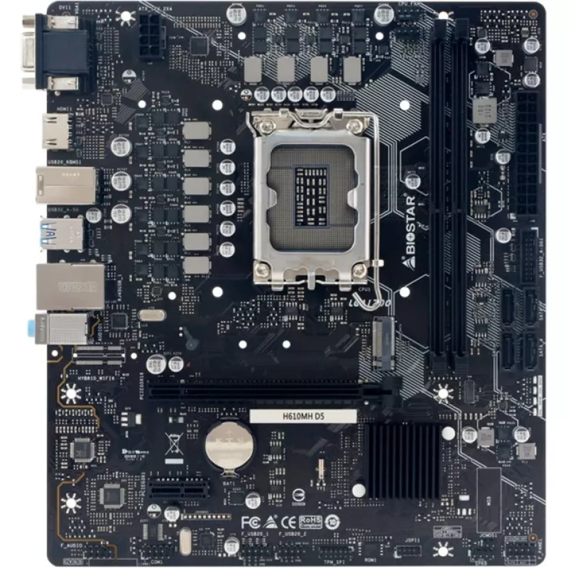 BIOSTAR H610MHD5 DDR5 Placa base Micro-ATX