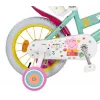 Bicicleta infantil Toimsa Peppa Pig ruedas de 14 pulgadas, verde, para aprox. 3–5 años, frenos de llanta delantero y trasero, neumáticos de aire