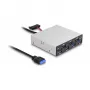 Hub USB DeLOCK 64207 5000 Mbit/s negro gris