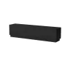 Mueble TV cama meble LIVERTI 2000x420x480 mm, superficie de aglomerado negra, marco negro