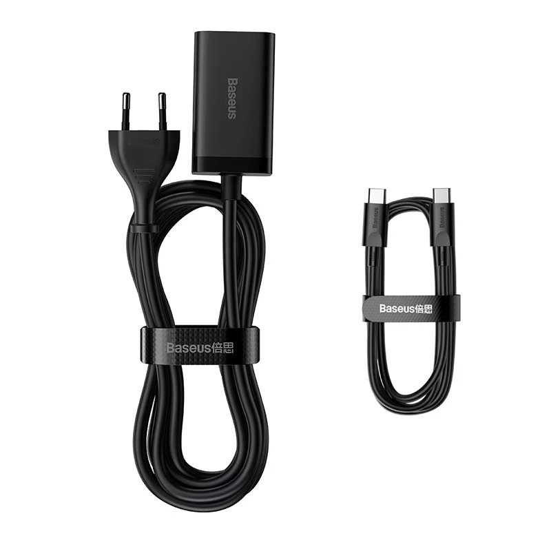 Cargador Baseus GaN3 Pro teléfono móvil tablet negro AC interior 15V 3A