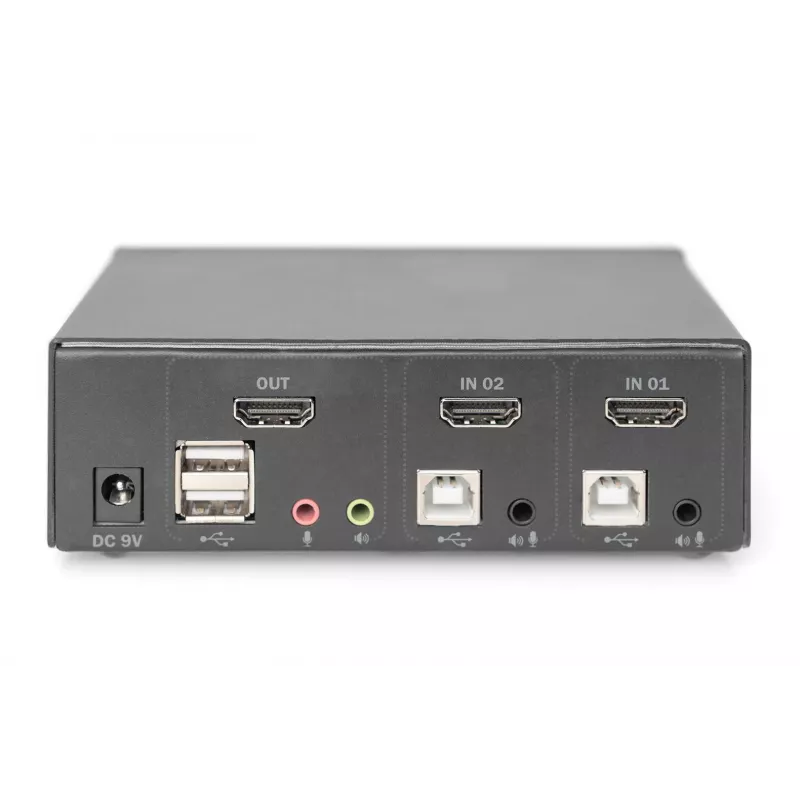 Conmutador KVM Digitus 2 puertos Single Display 4K HDMI