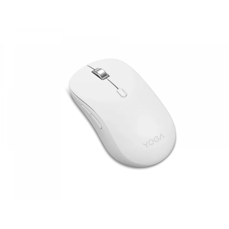Ratón Lenovo Yoga ambidiestro Bluetooth óptico 4000 DPI blanco, 8 botones, rueda
