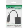Adaptador de cable de vídeo Microconnect DPDVID 0,15 m DisplayPort DVI-D negro