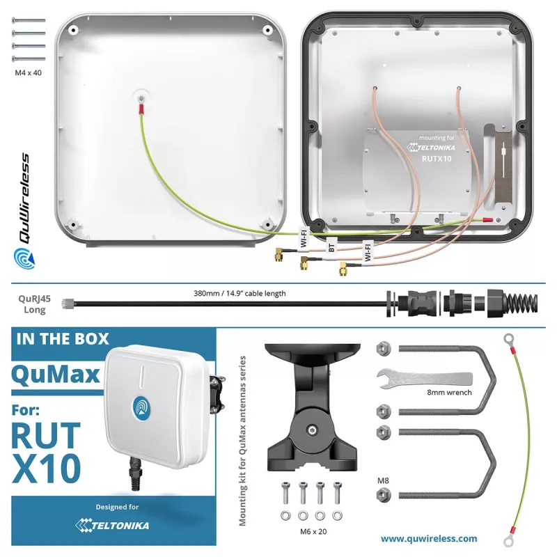 Accesorio para router QuWireless QuMax para RUTX10 AX10M – módulo de antena externa para Teltonika RUTX10