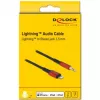 Cable de audio DeLOCK 86587 1,5 m 3,5 mm Lightning Negro