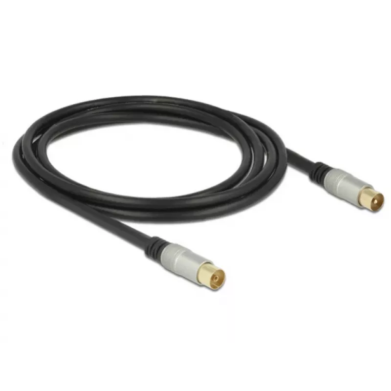 Cable coaxial RG-6/U DeLOCK 88946 2 m IEC Negro