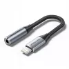 Adaptador de audio Vention Lightning a 3,5 mm BMBHA, adaptador con cable Lightning a 3,5 mm de 0,1 m, gris