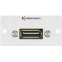 Kindermann Konnect 50 alu - Faceplate modular Snap-In - DisplayPort