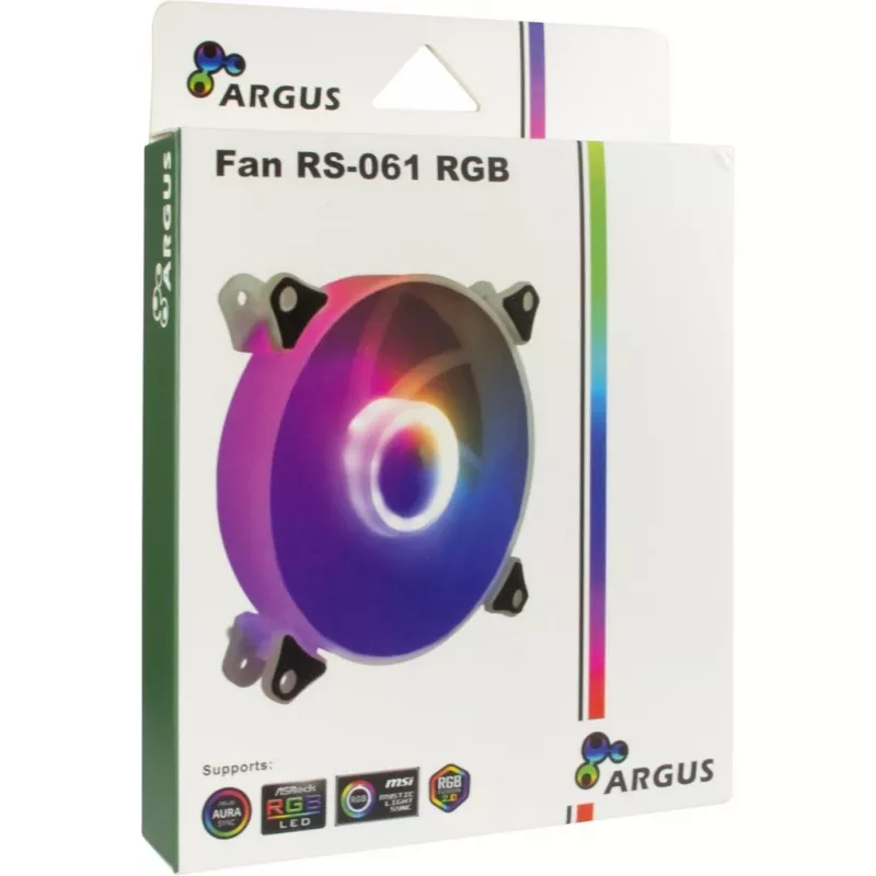 Inter-Tech Argus RS-061 RGB ventilador de caja de 120 mm, 120x120x25 mm, PWM