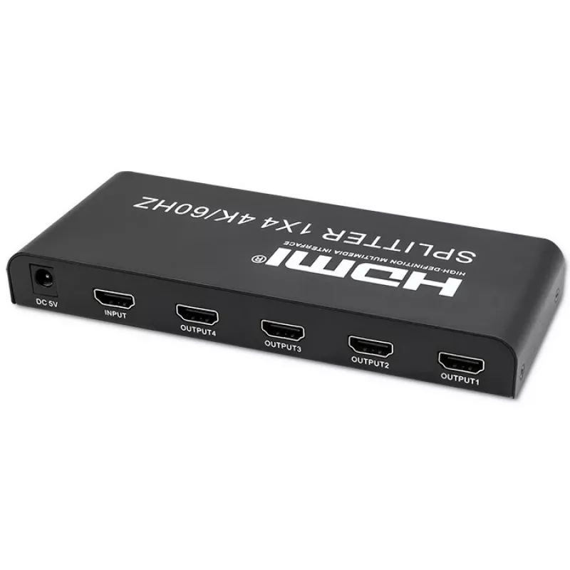 Qoltec 51799 Splitter HDMI activo 4 x HDMI 4K x 2K | 6 Gb/s | 60 Hz