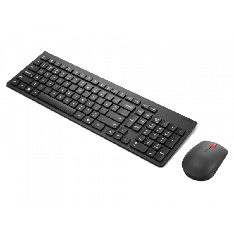 Teclado y ratón Lenovo inalámbricos negros