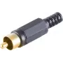 Conector macho RCA ShiverPeaks 51400-SG — carcasa negra, contactos dorados