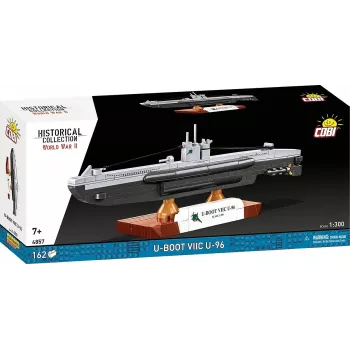 Modelo a escala de submarino Cobi Type VIIC 1:300, set 4857