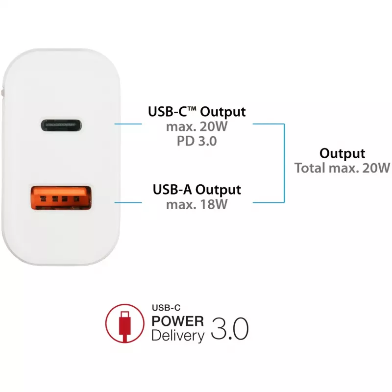 Cargador para dispositivos móviles Alcasa PCA-W003W blanco (PCA-W003W)