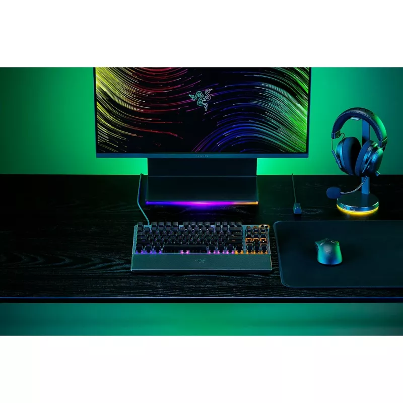 Razer Huntsman V3 Pro Tenkeyless RZ03-05520400-R3G1 teclado gaming, 8 kHz, interruptores Razer Analog Optical Gen 2, distribución alemana (ISO DE), negro