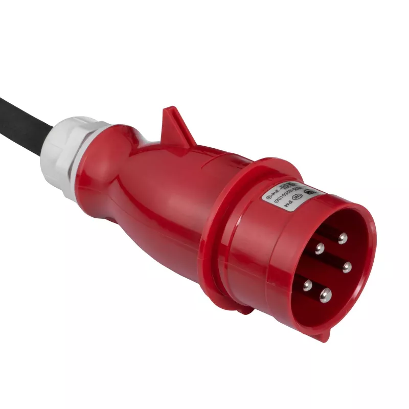 Akyga AK-EC-22 Cargador móvil para VE, Type 2, conector CEE 5 pines, trifásico, 32 A, 22 kW, LCD, 5 m