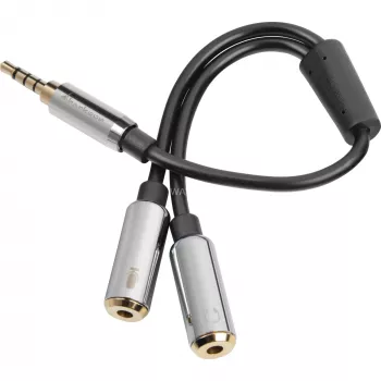 Sharkoon PMP35 - Adaptador de audio - Conector mini de 4 polos (macho)
