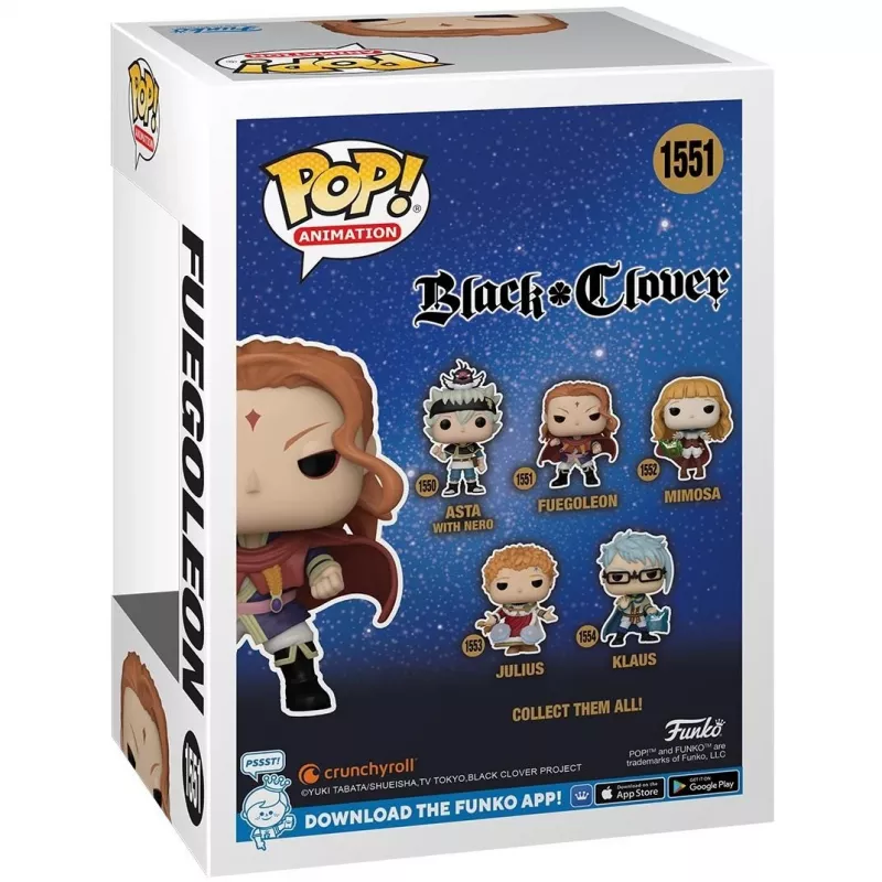 Figura Funko Pop negro Clover Fuegoleon 10 cm (143273)