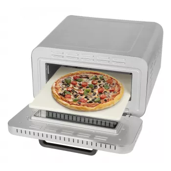 Horno para pizza ProfiCook PC-PO 1323 – horno de pizza de sobremesa, 1 pizza, 2100 W, acero inoxidable, temporizador digital