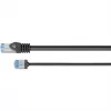 Goobay cable de red CAT 6A ultraflexible fino U/FTP negro – conector extra corto (74318)