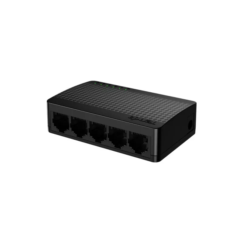 Switch de red TENDA SG105M — 5 puertos Gigabit Ethernet (10/100/1000), negro, montaje en sobremesa/pared
