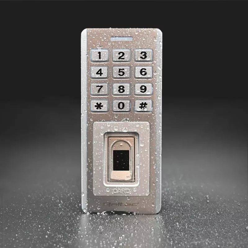 Cerradura con código de huella y RFID QOLTEC 52447 con protección IP68