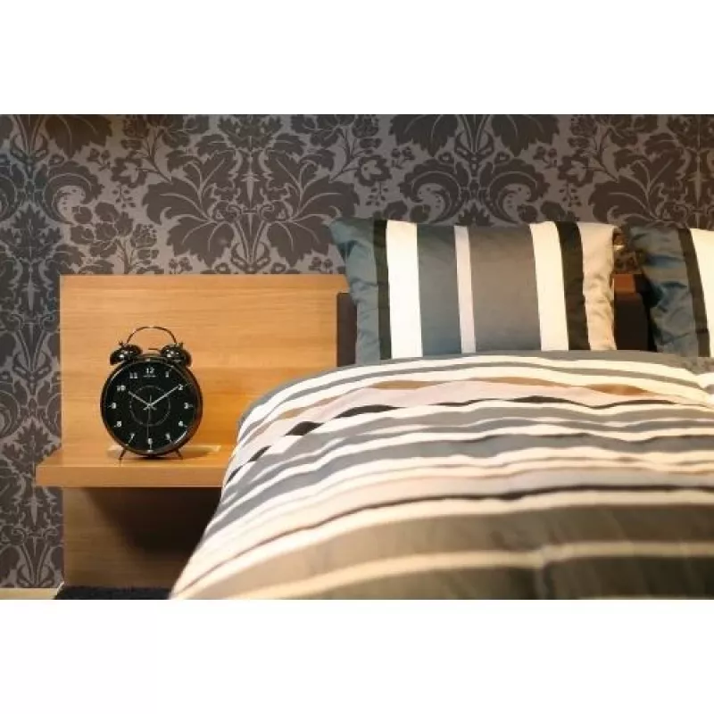 NeXtime Reloj 5113zw Wake Up Alarm, 23x30, negro/turquesa