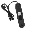 Regleta de enchufes MACLEAN MCE394 B — 3 tomas + 3×USB A, 110–240V, 2,1A USB, 2500W, cable 1,5 m, negro