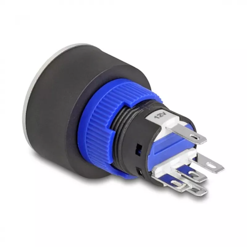 Pulsador DELOCK 22049 22 mm, 5× conexiones de soldadura, montaje en panel