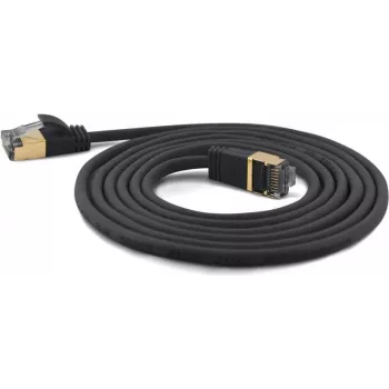 Cable de red Cat.7 extrafino SSTP Wantec - 25 m - cable de red Cat.7 - S/FTP (S-STP) - RJ-45 - RJ-45 - negro (7210)