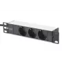 Regleta de enchufes de aluminio Digitus DN-95411 3 tomas de seguridad 2 m