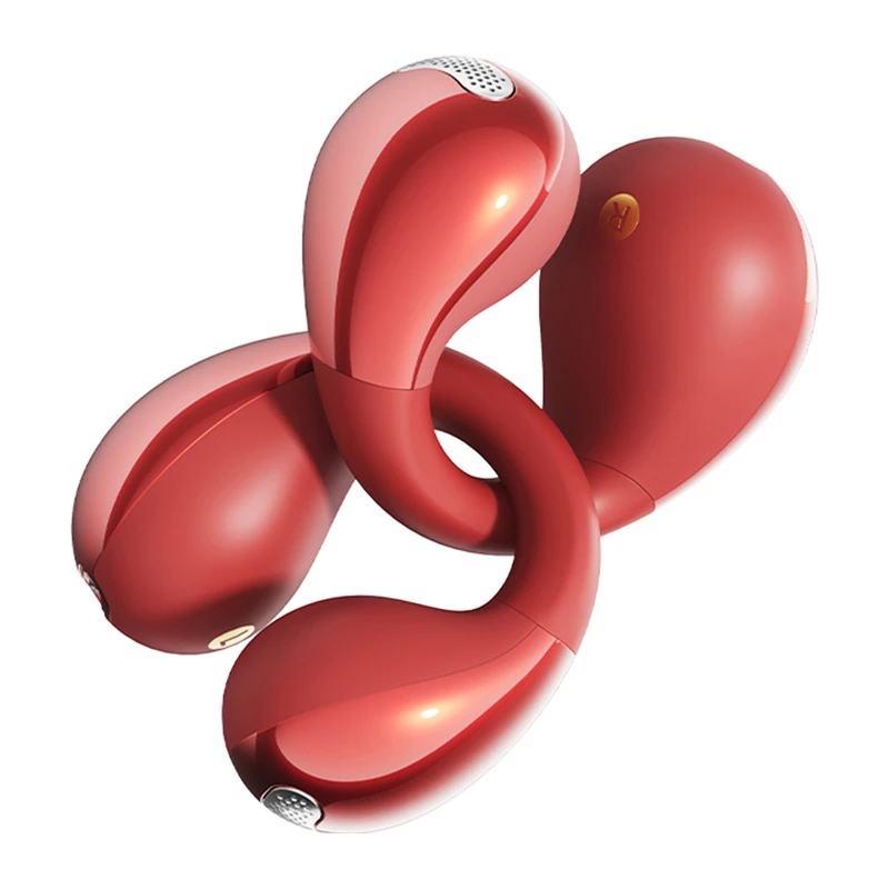 Auriculares inalámbricos de clip QCY Crossky Clip C30S (rojo) — diseño de clip, in-ear, inalámbricos