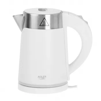 Hervidor de agua Adler AD 1372w – 0,6 L, 800 W, carcasa de acero inoxidable, control táctil