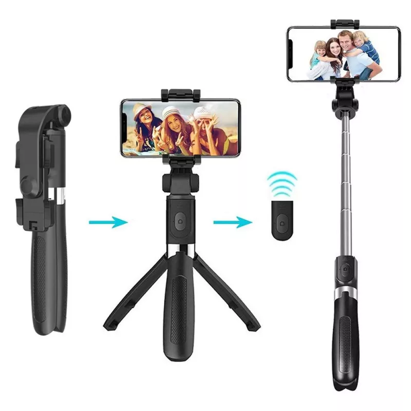 Trípode MEDIA-TECH MT5542 selfie stick 2 en 1 altura ajustable ligero
