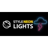 Luz de neón MANTA SNL71BL Nube con rayo Azul‑Rosa – letrero de neón LED decorativo