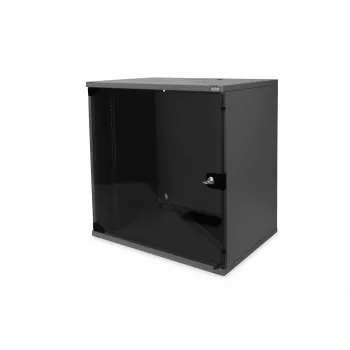 DIGITUS Professional - carcasa - SOHO, sin montar - 540x400 mm (an x pr) - apta para montaje en pared - negro, RAL 9005 - 12U - 48,3 cm (19 inch) (DN-19 12-U-S-SW)
