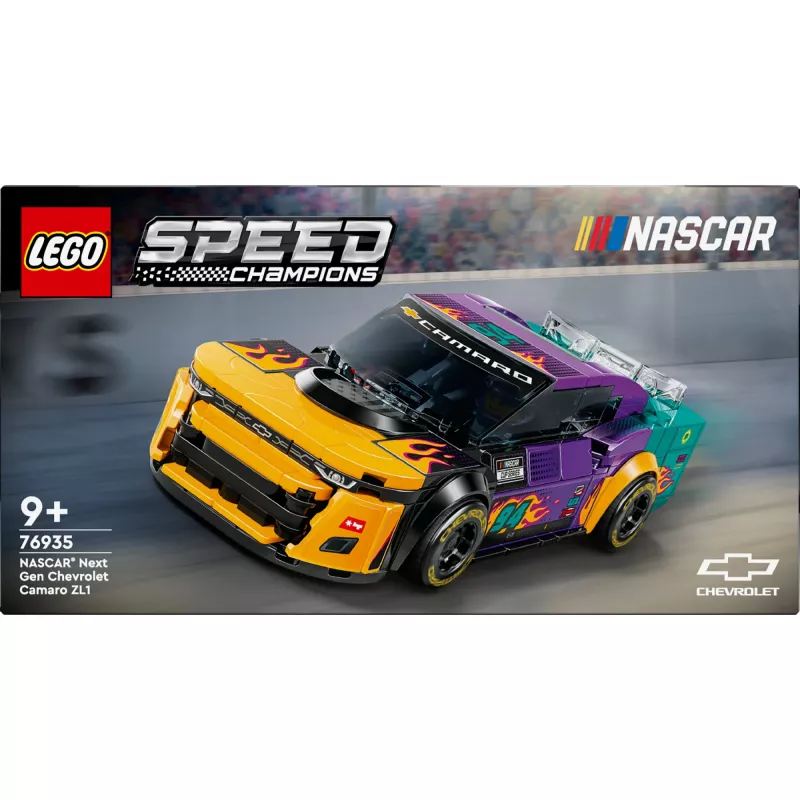 Juguete de construcción LEGO Speed Champions 76935 NASCAR Next Gen Chevrolet Camaro ZL1, 328 piezas, 1 minifigura, edad 9+
