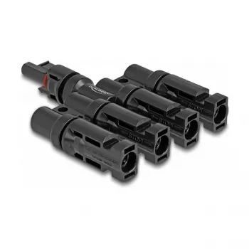 Conector de panel solar DeLOCK DL4 1 x hembra a 4 x macho negro