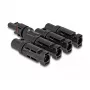 Conector de panel solar DeLOCK DL4 1 x hembra a 4 x macho negro